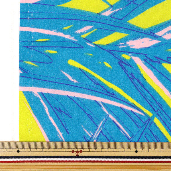 [Quantity starting from 5] Fabric "Mauna Loa TC Hawaiian Print Palm Leaf Lime Green ZK005007"