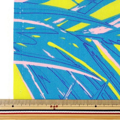 [Quantity starting from 5] Fabric "Mauna Loa TC Hawaiian Print Palm Leaf Lime Green ZK005007"