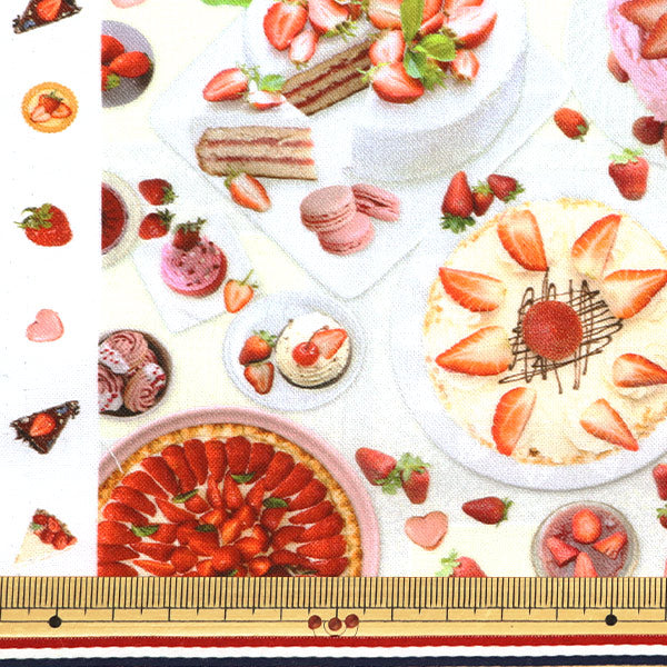 [Quantity starting from 5] Fabric "Digital Print Minsui Strawberry Party mingswim009"