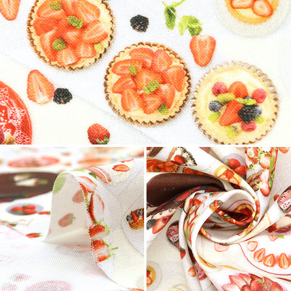 [Quantity starting from 5] Fabric "Digital Print Minsui Strawberry Party mingswim009"
