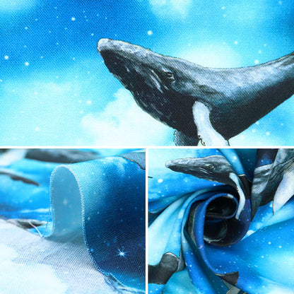[Quantity starting from 5] Fabric "Digital Print Minsui Whale Mingswim011"