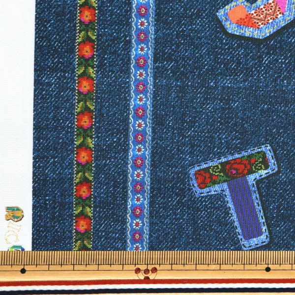 [Quantity starting from 5] Fabric "Digital Print Alphabet RR2006"