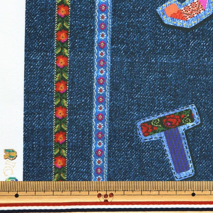 [Quantity starting from 5] Fabric "Digital Print Alphabet RR2006"