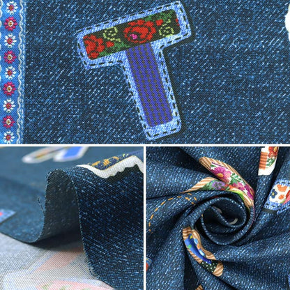 [Quantity starting from 5] Fabric "Digital Print Alphabet RR2006"