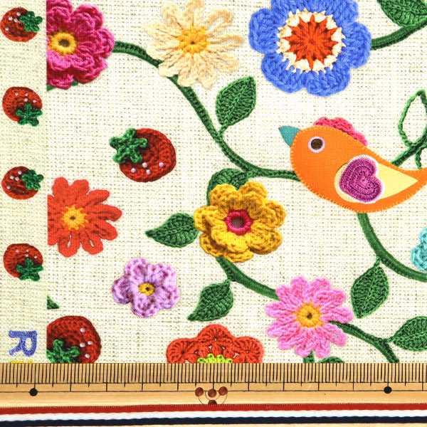 [Quantity starting from 5] Fabric "Digital Print Strawberry Police RR2026"