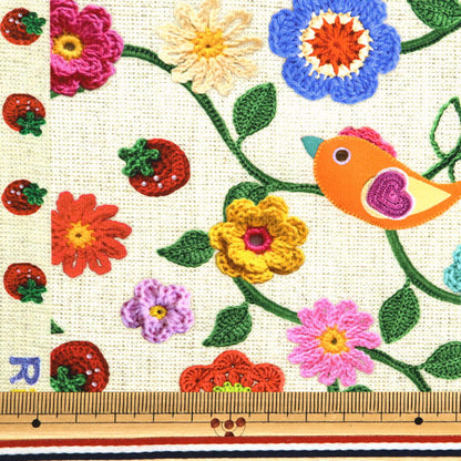 [Quantity starting from 5] Fabric "Digital Print Strawberry Police RR2026"