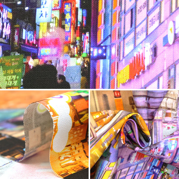 [Quantity starting from 5] Fabric 『Sheeting Inkjet Print Korean Scenery KOM-006-2"