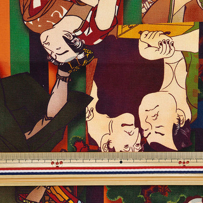 [Quantity starting from 5] Fabric 『Sheeting Inkjet Print Kabuki KOM-007"