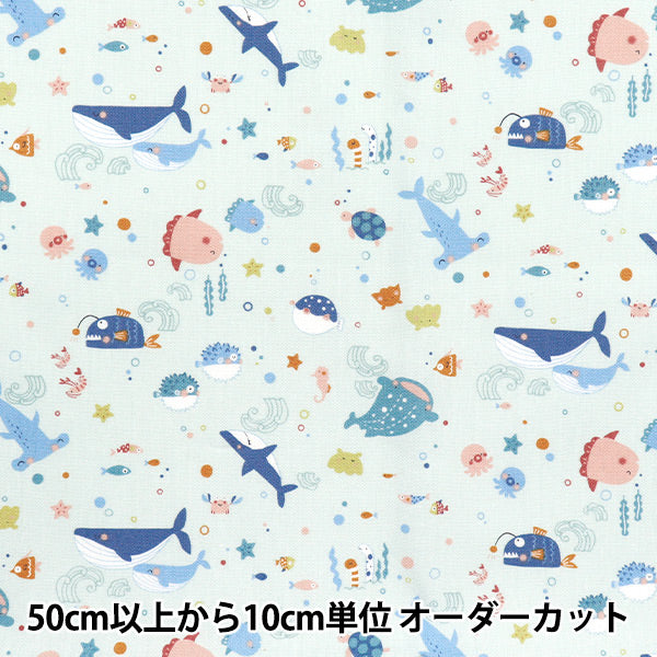 [数量从5开始] 织物 『板材织物 Nuance Kids Fish绿色可可-2024-4D"