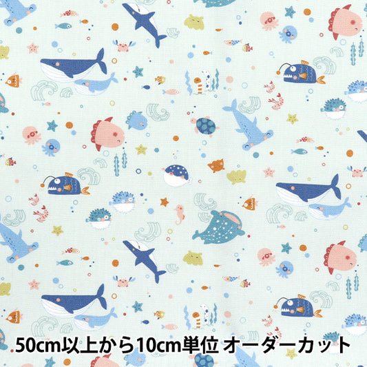 [数量从5开始] 织物 『板材织物 Nuance Kids Fish绿色可可-2024-4D"