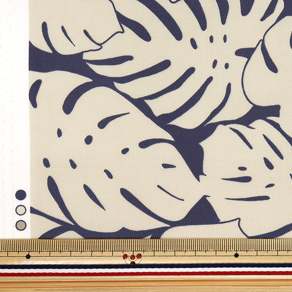 [Quantity starting from 5] Fabric "TC Hawaiian Print Border Navy 205003-220"