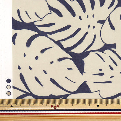[Quantity starting from 5] Fabric "TC Hawaiian Print Border Navy 205003-220"