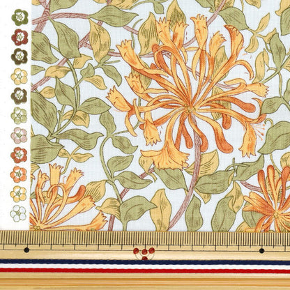 [数量从5开始] 织物 "Moda Best Morris 板材织物 金银花浅蓝色8362-50"