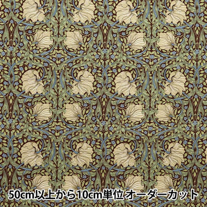 [Quantity starting from 5] Fabric "MODA BEST OF MORRIS Oxford Pimpernel Brown 8365-16T"