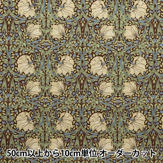 [Quantity starting from 5] Fabric "MODA BEST OF MORRIS Oxford Pimpernel Brown 8365-16T"