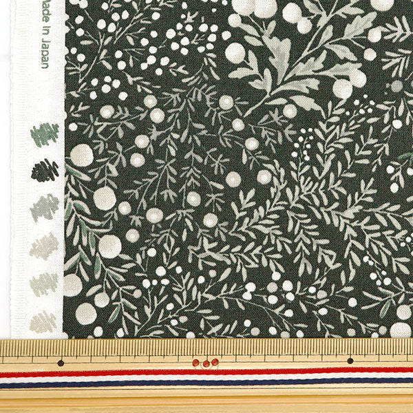 [From quantity 5] Fabric 『SheetingSoft processing palette Hand-drawn Kouhana Dark Gray 144-8049-D2"