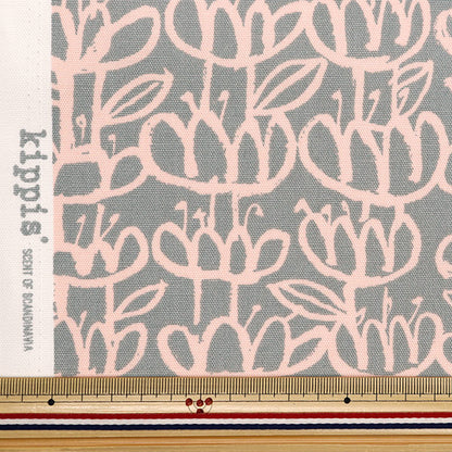 Fabric "KIPPIS Oxford Cut Cloth Approximately 108 x 50cm aquatic plants light gray KPOK-83B"