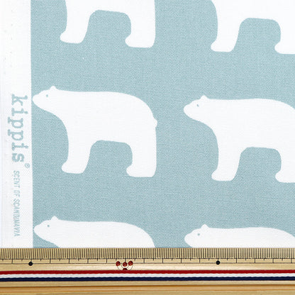 Fabric "KIPPIS Oxford Cut Cloth Approximately 108 x 50cm Polar bear blue gray KPOK-06P"
