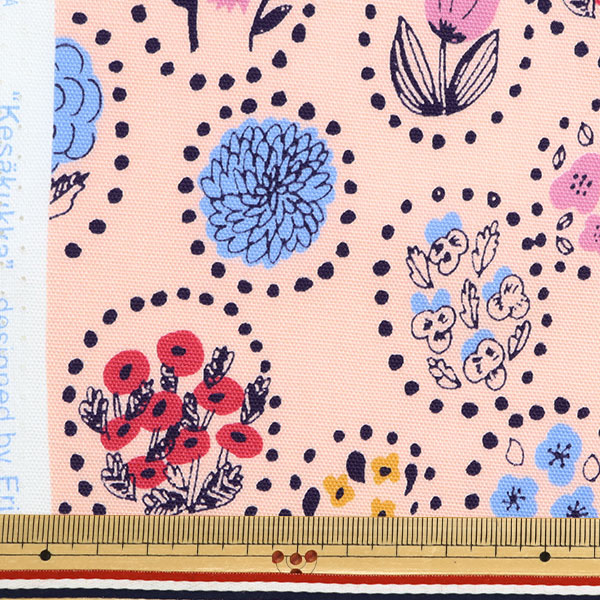[From quantity 5] Fabric "KIPPIS Oxford Summer Flower Pink KPO-49F"