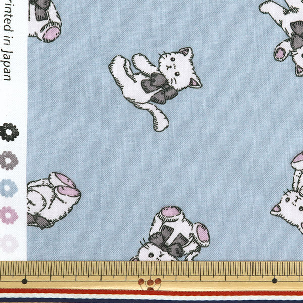 [Quantity starting from 5] Fabric "Milkratte" Sheeting Cat Blue MLJS-14B"