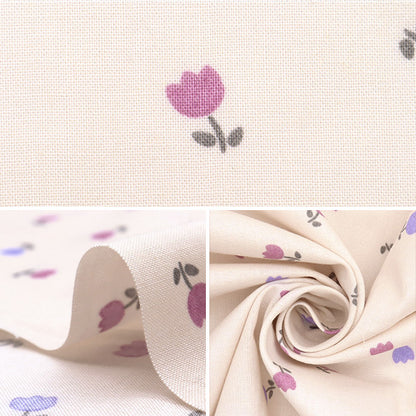 [Quantity starting from 5] Fabric "Milkratte" Sheeting Tulip Ivory MLJS-15A"