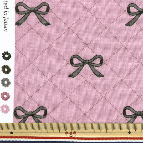 [Quantity starting from 5] Fabric "Milkratte" Sheeting Ribbon Pink MLJS-16A"