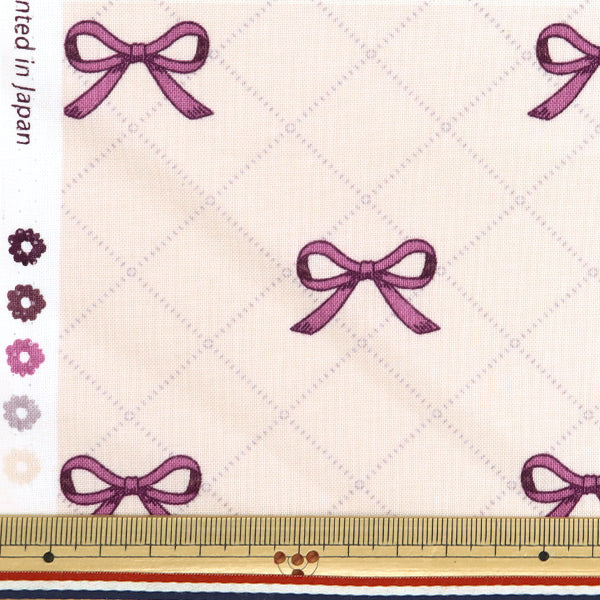 [Quantity starting from 5] Fabric "Milkratte" Sheeting Ribbon Ivory MLJS-16B"