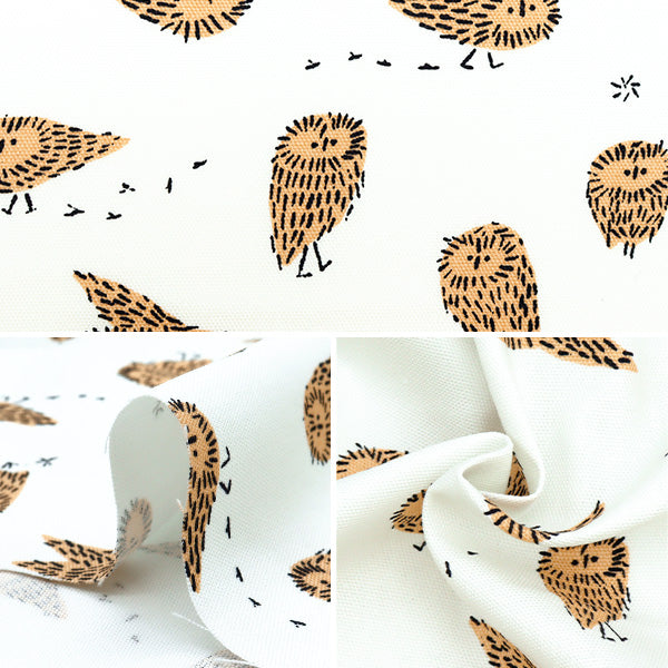 [Quantity starting from 5] Fabric "kippis Oxford Arctic Owl Ivory KPO-87A"