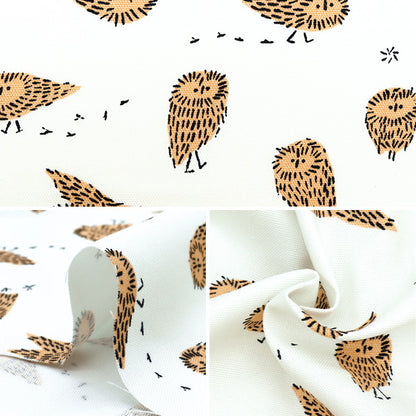 [Quantity starting from 5] Fabric "kippis Oxford Arctic Owl Ivory KPO-87A"