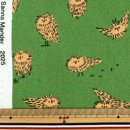 [Quantity starting from 5] Fabric "kippis Oxford Arctic Owl Green KPO-87C"