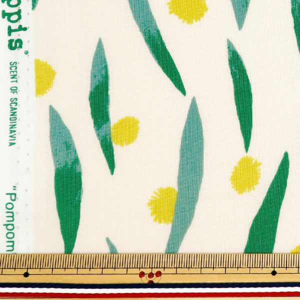 [Quantity starting from 5] Fabric "kippis Sheeting Pom Pom Ivory KPS-89A"