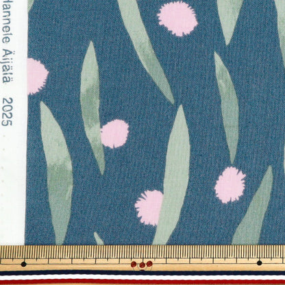 [Quantity starting from 5] Fabric "kippis Sheeting Pom Pom Navy KPS-89C"