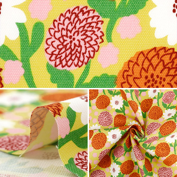 [Quantity starting from 5] Fabric "kippis Oxford Dahlia Yellow KPO-93A"