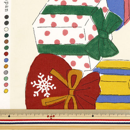 生地 『シーチング クリスマス パネルカットクロス 約110cm×60cm ネコ柄 A YKA-16030-1A』 KOKKA コッカ