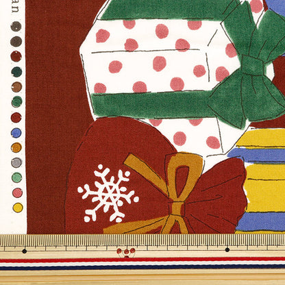 生地 『シーチング クリスマス パネルカットクロス 約110cm×60cm ネコ柄 B YKA-16030-1B』 KOKKA コッカ