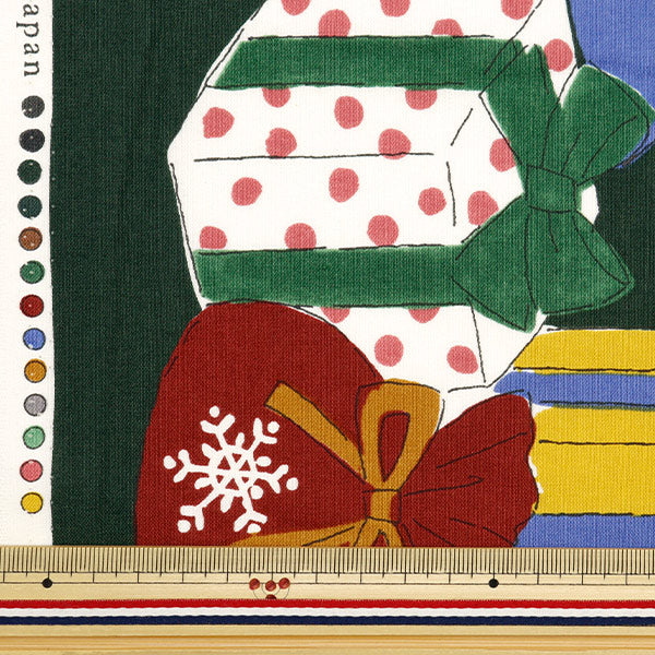 生地 『シーチング クリスマス パネルカットクロス 約110cm×60cm ネコ柄 C YKA-16030-1C』 KOKKA コッカ