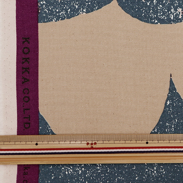 [Quantity starting from 5] Fabric "echino 9.5 canvas Wave Beige EKX98050-51C" KOKKA