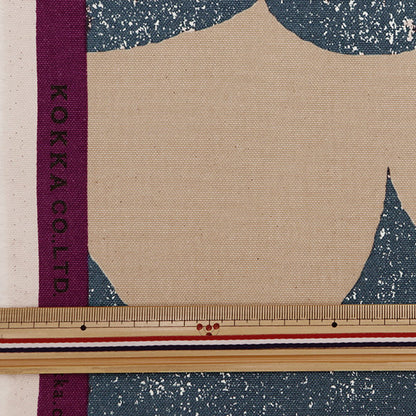 [Quantity starting from 5] Fabric "echino 9.5 canvas Wave Beige EKX98050-51C" KOKKA