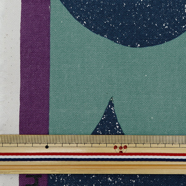 [Quantity starting from 5] Fabric "echino 9.5 canvas Wave Blue EKX98050-51D" KOKKA
