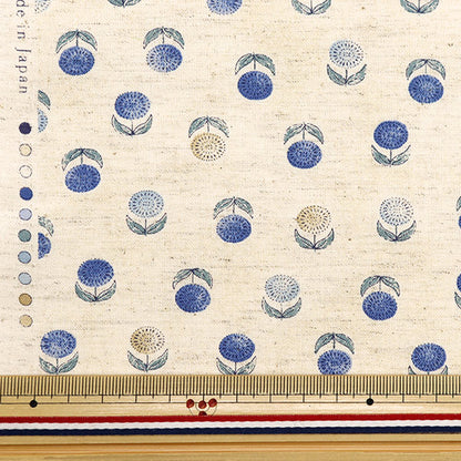 [From quantity 5] Fabric "Cotton linenSheeting Posey Komon pattern Kinari YGA-79060-1A" KOKKA