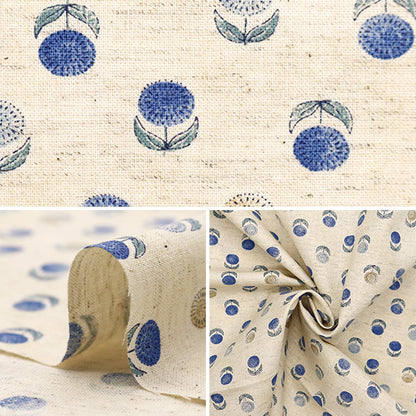 [From quantity 5] Fabric "Cotton linenSheeting Posey Komon pattern Kinari YGA-79060-1A" KOKKA