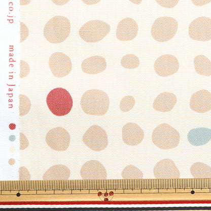 [From quantity 5] Fabric "Water repellentOxford LINNEA Basic Polka dots A YKA-29001-1A" KOKKA