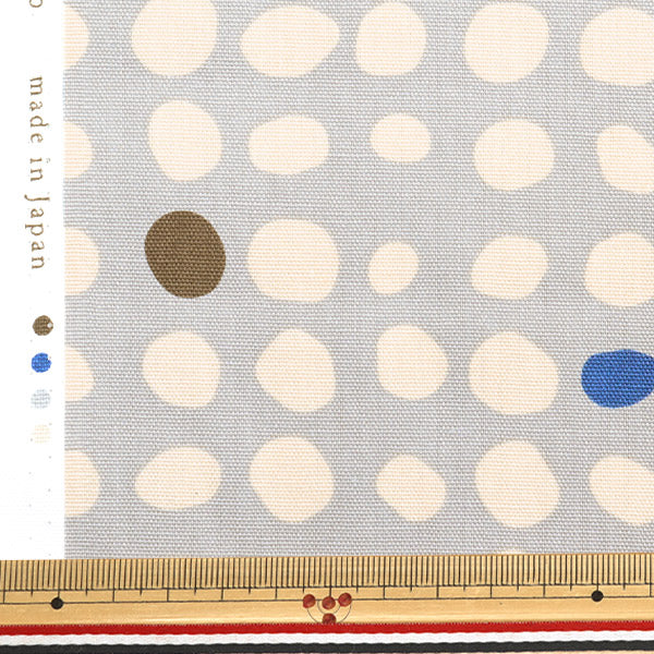 [From quantity 5] Fabric "Water repellentOxford LINNEA Basic Polka dots C yka-29001-1C" KOKKA