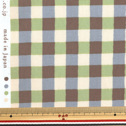 [From quantity 5] Fabric "Water repellentOxford LINNEA Basic Check B YKA-29001-2B" KOKKA
