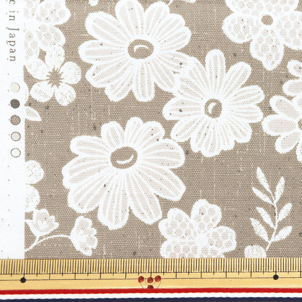[From quantity 5] Fabric 『Oxford Lace x linen-like small floral pattern YPA-59030-1A" KOKKA