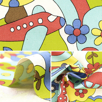 [From quantity 5] Fabric 『Oxford RETRO SCHOOL Rainbow YKA-29040-1A" KOKKA
