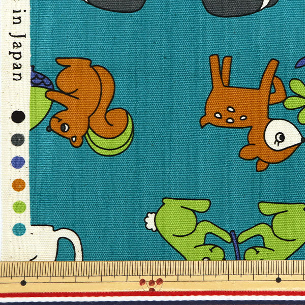 [From quantity 5] Fabric 『Oxford RETRO SCHOOL Animal YKA-29040-2C" KOKKA