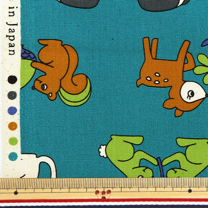 [From quantity 5] Fabric 『Oxford RETRO SCHOOL Animal YKA-29040-2C" KOKKA
