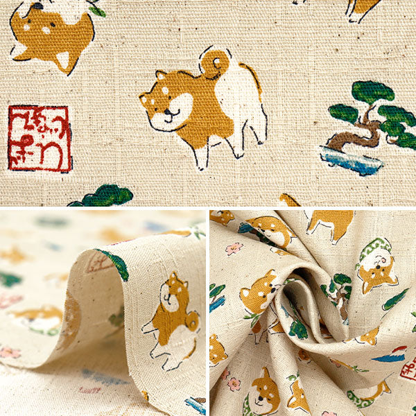 【数量5起】 織物 多比柴犬YKA-31060-2A" KOKKA