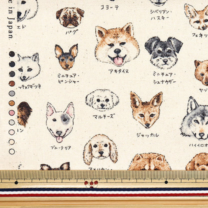 [Quantity starting from 5] Fabric 『Oxford Illustrated Book Series Dog Restaurant YPA-61000-2A" KOKKA